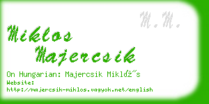 miklos majercsik business card
